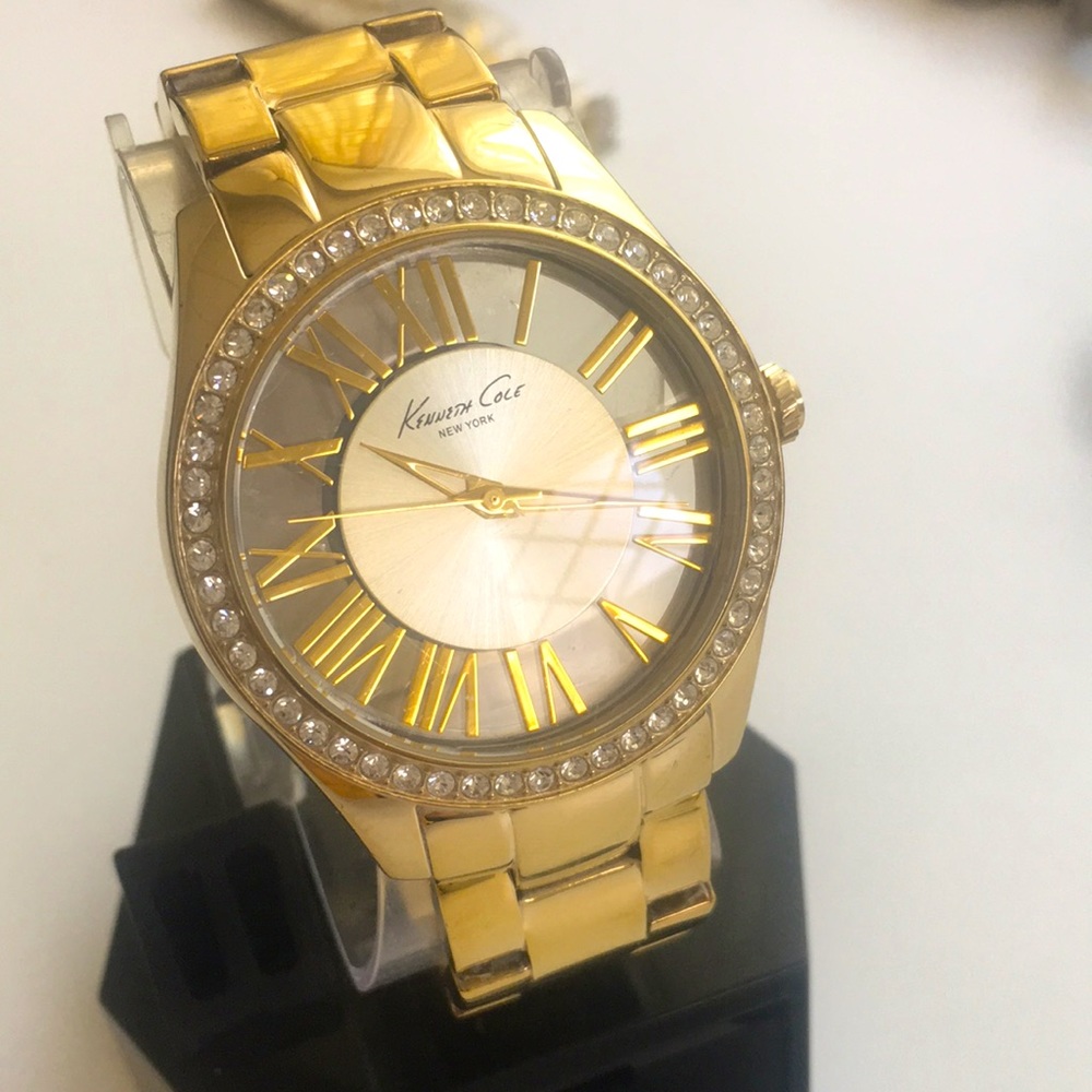 KENNETH COLE KC4853 GORGEOUS CRYSTAL SKELETON WATCH